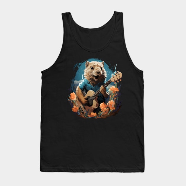 Prairie Dog Playing Guitar Tank Top by JH Mart